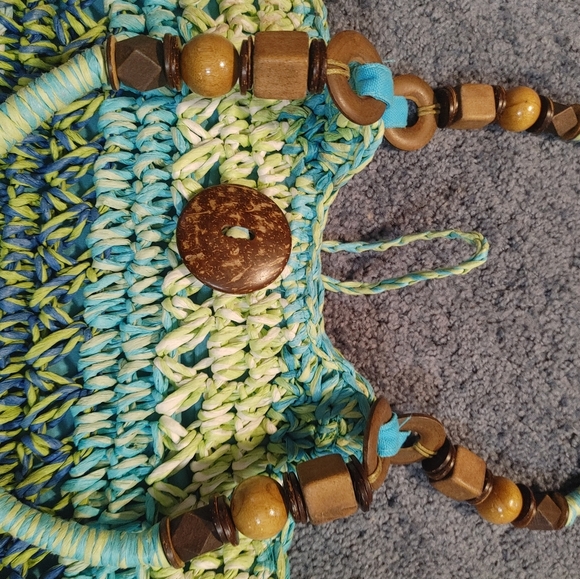 Capelli Multicolor Woven Tote Bag, Purse, Handbag - Picture 4 of 11